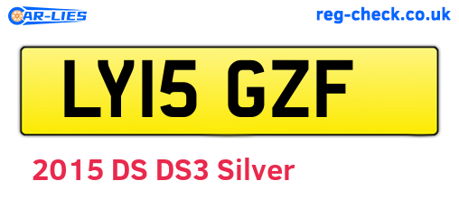 LY15GZF are the vehicle registration plates.