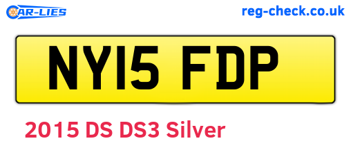NY15FDP are the vehicle registration plates.