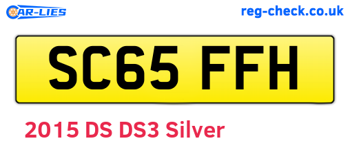 SC65FFH are the vehicle registration plates.