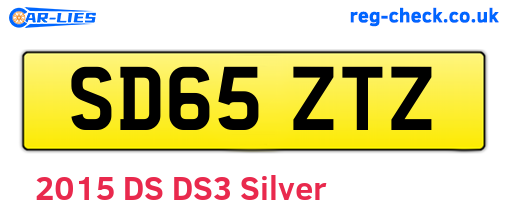 SD65ZTZ are the vehicle registration plates.