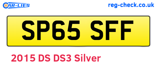 SP65SFF are the vehicle registration plates.