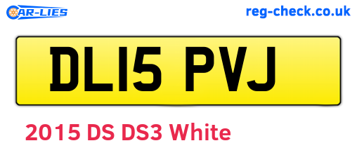 DL15PVJ are the vehicle registration plates.