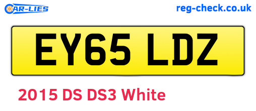 EY65LDZ are the vehicle registration plates.
