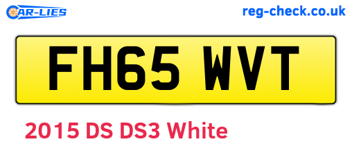 FH65WVT are the vehicle registration plates.