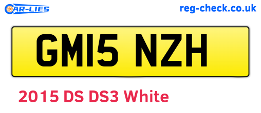 GM15NZH are the vehicle registration plates.