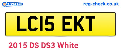 LC15EKT are the vehicle registration plates.