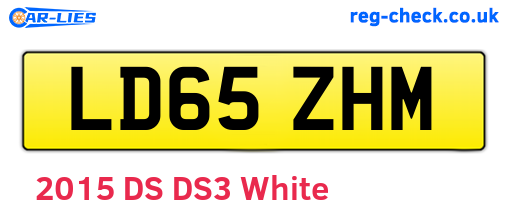 LD65ZHM are the vehicle registration plates.