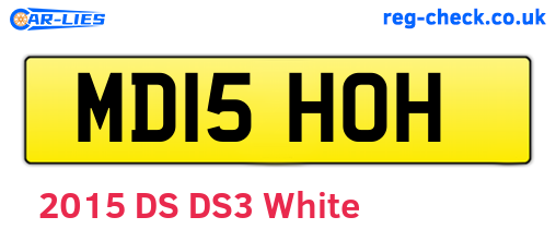 MD15HOH are the vehicle registration plates.