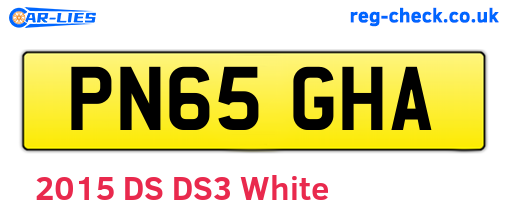 PN65GHA are the vehicle registration plates.