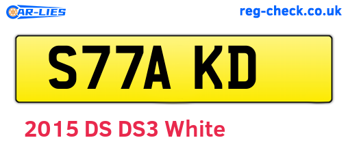 S77AKD are the vehicle registration plates.
