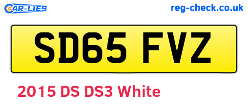SD65FVZ are the vehicle registration plates.