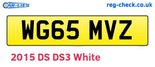 WG65MVZ are the vehicle registration plates.