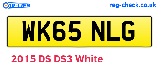 WK65NLG are the vehicle registration plates.