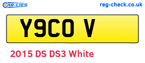 Y9COV are the vehicle registration plates.