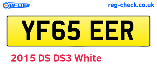 YF65EER are the vehicle registration plates.