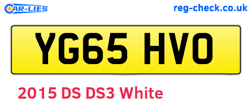 YG65HVO are the vehicle registration plates.