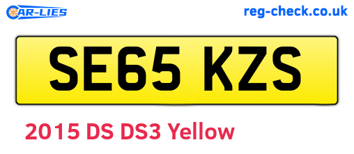 SE65KZS are the vehicle registration plates.