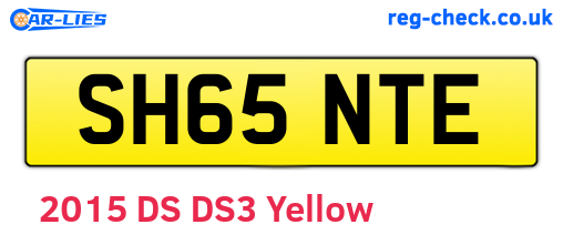 SH65NTE are the vehicle registration plates.