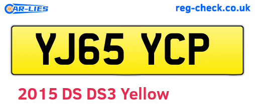 YJ65YCP are the vehicle registration plates.
