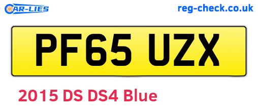 PF65UZX are the vehicle registration plates.