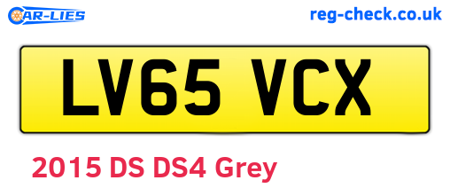 LV65VCX are the vehicle registration plates.