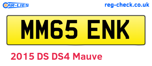 MM65ENK are the vehicle registration plates.