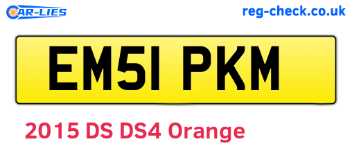 EM51PKM are the vehicle registration plates.