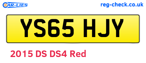 YS65HJY are the vehicle registration plates.