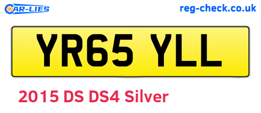 YR65YLL are the vehicle registration plates.