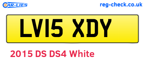 LV15XDY are the vehicle registration plates.
