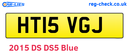 HT15VGJ are the vehicle registration plates.