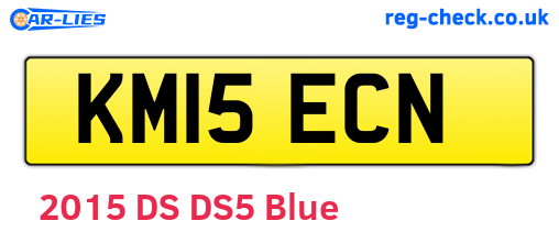 KM15ECN are the vehicle registration plates.