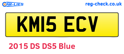 KM15ECV are the vehicle registration plates.
