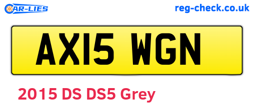 AX15WGN are the vehicle registration plates.