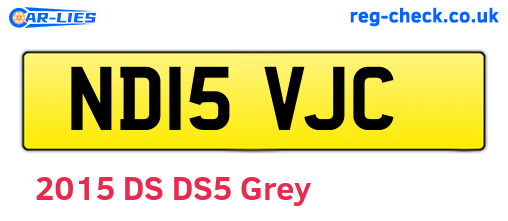 ND15VJC are the vehicle registration plates.