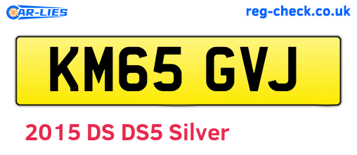 KM65GVJ are the vehicle registration plates.