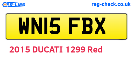 WN15FBX are the vehicle registration plates.