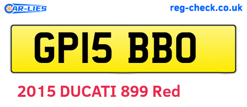GP15BBO are the vehicle registration plates.