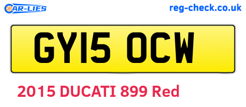 GY15OCW are the vehicle registration plates.