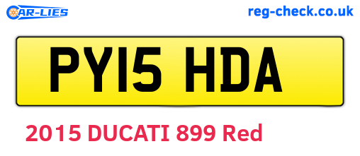 PY15HDA are the vehicle registration plates.