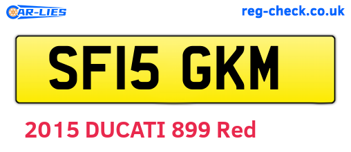 SF15GKM are the vehicle registration plates.
