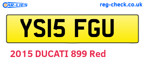 YS15FGU are the vehicle registration plates.