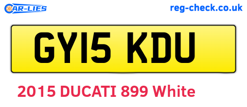 GY15KDU are the vehicle registration plates.