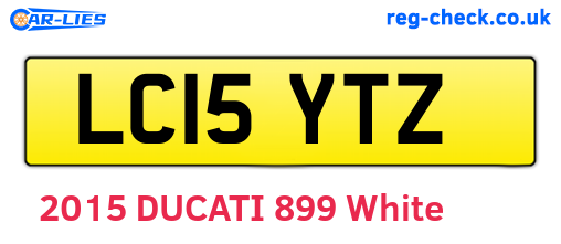 LC15YTZ are the vehicle registration plates.
