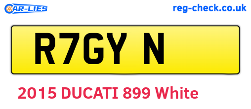 R7GYN are the vehicle registration plates.