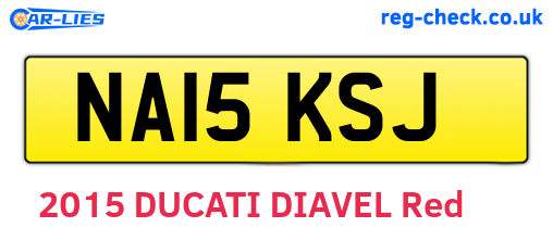 NA15KSJ are the vehicle registration plates.
