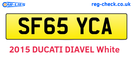 SF65YCA are the vehicle registration plates.