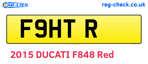 F9HTR are the vehicle registration plates.