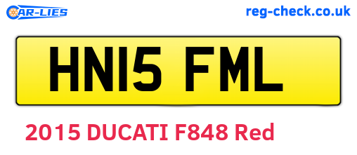 HN15FML are the vehicle registration plates.