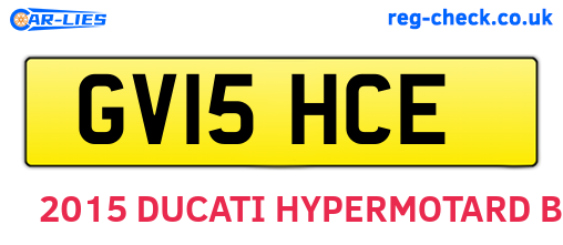 GV15HCE are the vehicle registration plates.